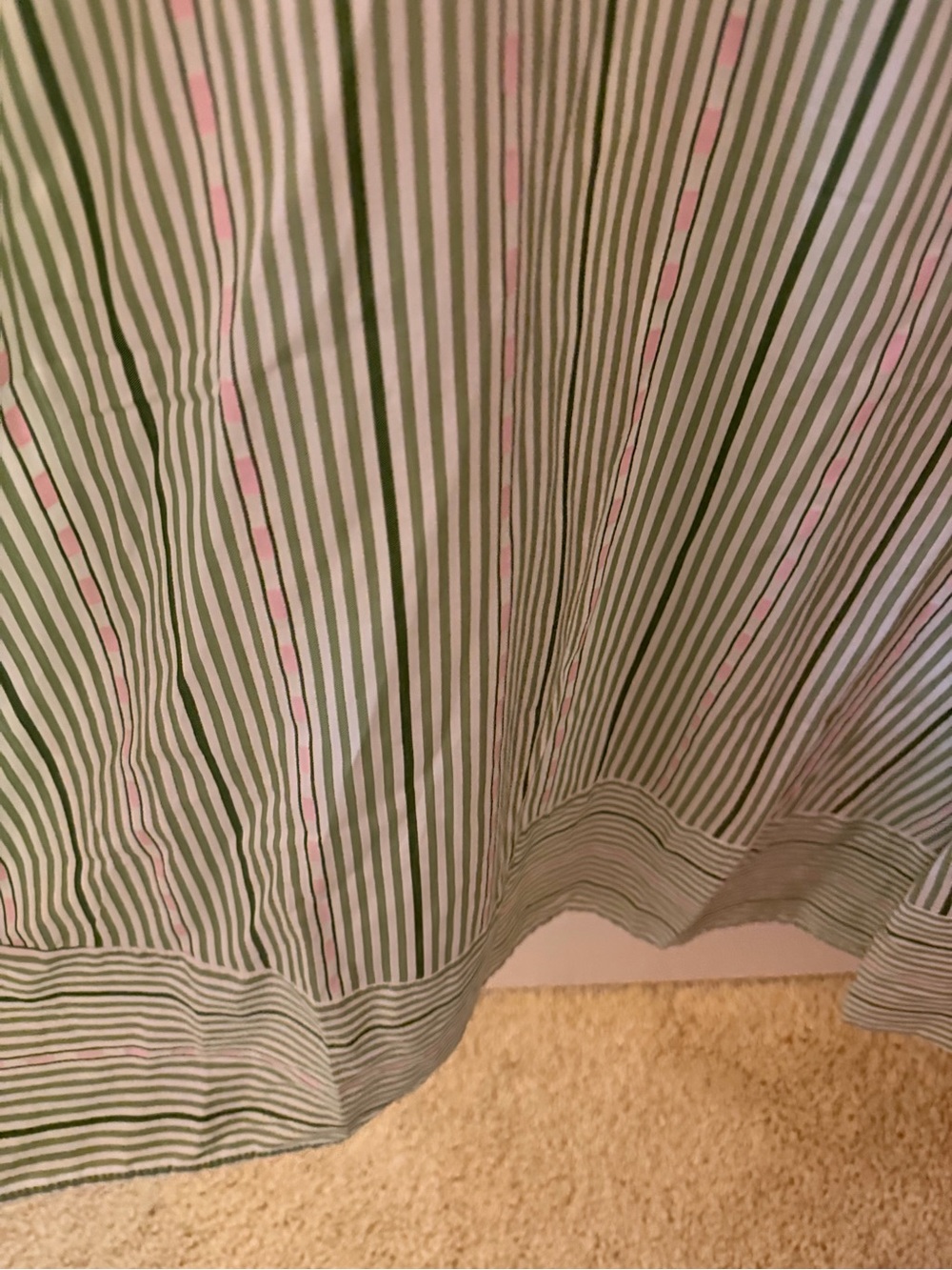 Hill House The Margot Dress in Green Jacquard Stripe - Picture 9 of 13